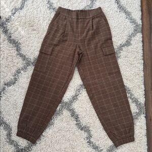 a new day Brown Plaid Women’s Cargo/Dress Pants Size 4